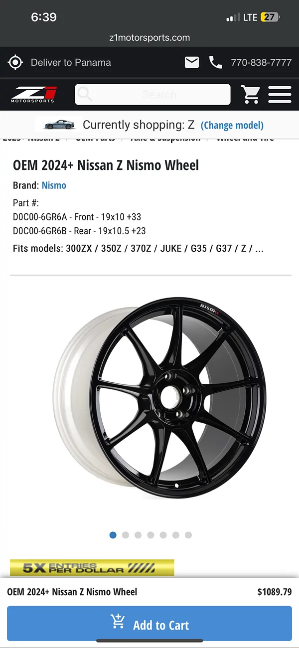 OEM 2024+ Nissan Z Nismo Wheel | 2023+ Nissan Z Forum, Community ...