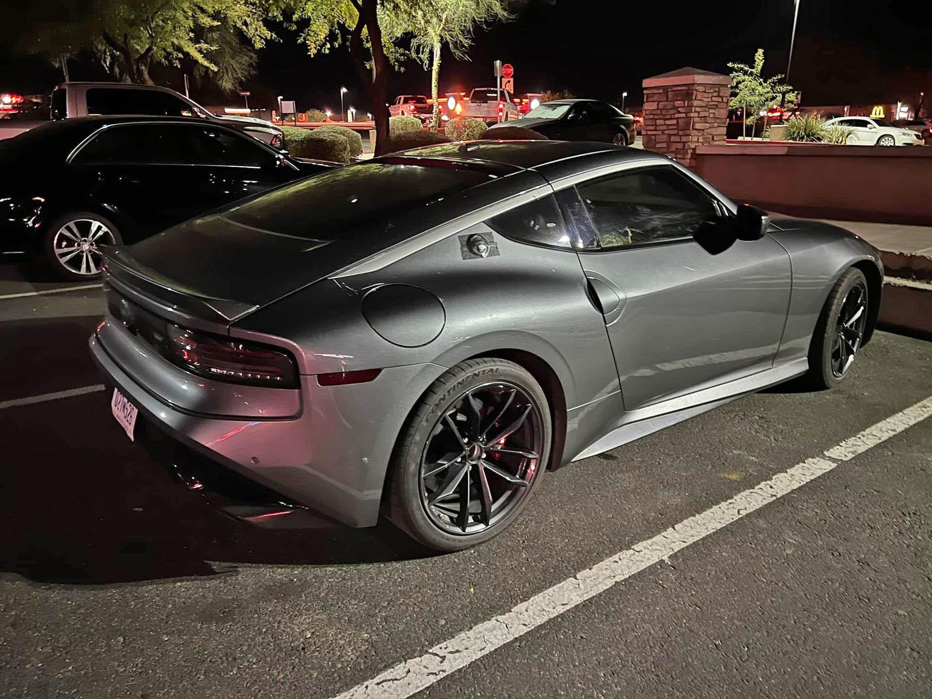 Gun Metallic Nissan Z night time pics 1.jpeg