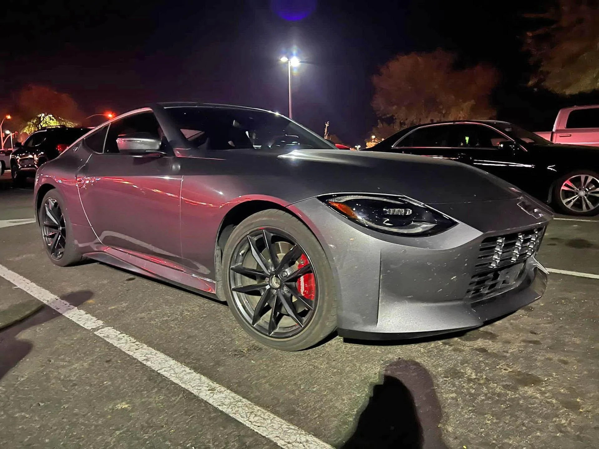 Gun Metallic Nissan Z night time pics 3.webp