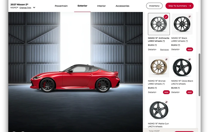 2027 Z models/variants and pricing now live on NissanUSA.com