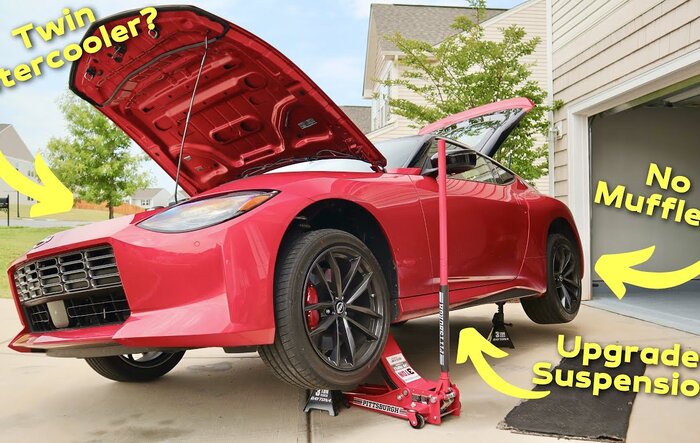 Underneath the 2023 Nissan Z Performance -- Undercarriage Underbody Underhood views by Bros FOURR Speed