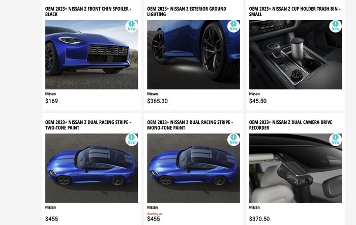 Z1 Motorsports - 2023 Nissan Z Genuine OEM Accessories