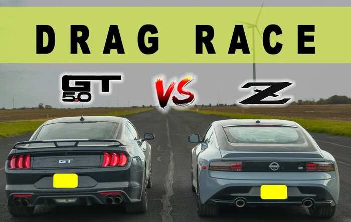2023 Nissan Z (9AT) vs 2022 Mustang GT (10AT) -- Drag & Roll Races