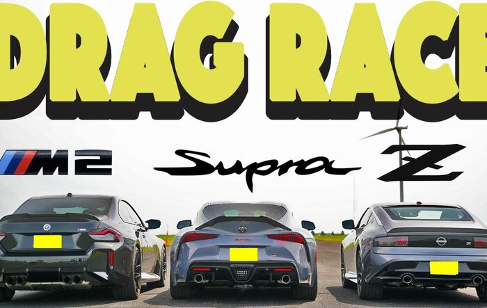 2023 BMW M2 vs Toyota Supra GR vs Nissan Z. Drag and Roll Race