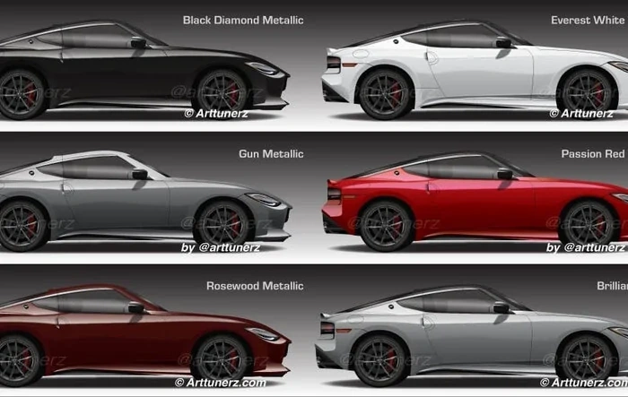 All 2023 Nissan Z Colors Rendered