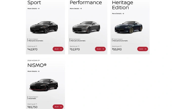 2026 Z Configurator now online