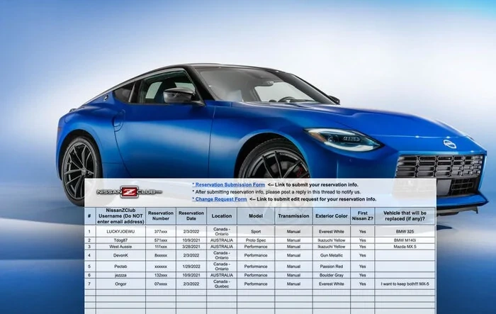2023 Nissan Z Reservations List – Add Yours!