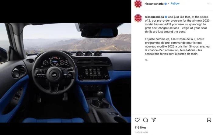 2023 Nissan Z Pre-Orders in Canada Have Sold Out